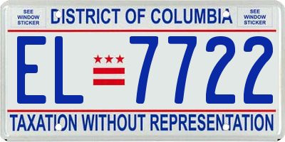DC license plate EL7722