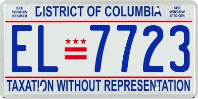 DC license plate EL7723