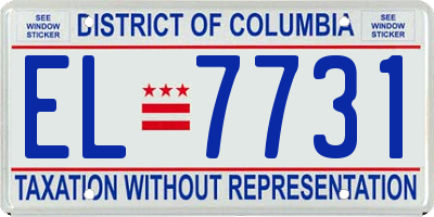 DC license plate EL7731