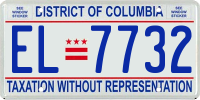 DC license plate EL7732
