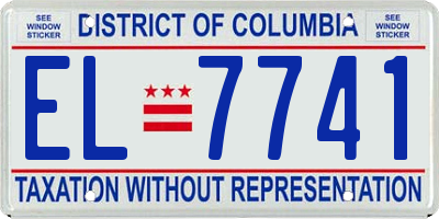 DC license plate EL7741