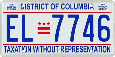 DC license plate EL7746