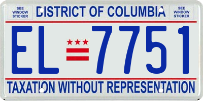 DC license plate EL7751