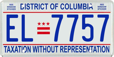 DC license plate EL7757