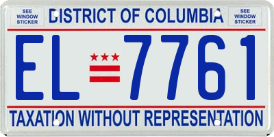 DC license plate EL7761