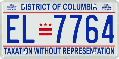 DC license plate EL7764