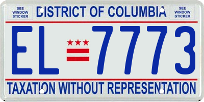 DC license plate EL7773