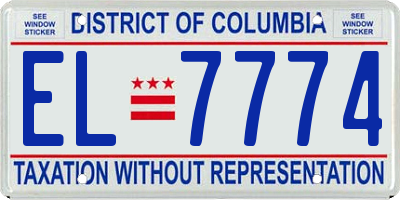 DC license plate EL7774