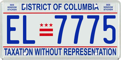 DC license plate EL7775