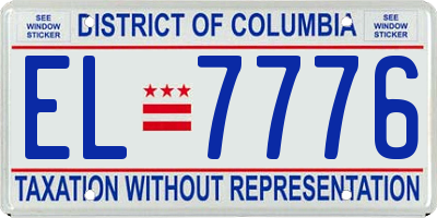 DC license plate EL7776