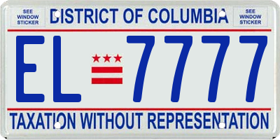 DC license plate EL7777
