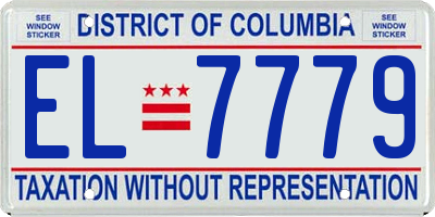 DC license plate EL7779