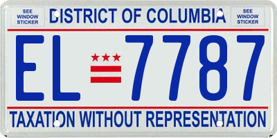 DC license plate EL7787