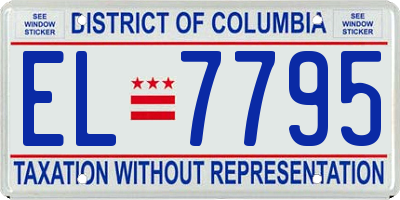 DC license plate EL7795
