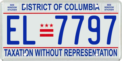 DC license plate EL7797