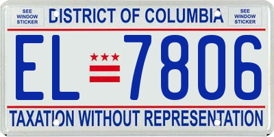 DC license plate EL7806