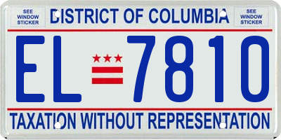 DC license plate EL7810