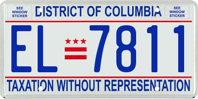 DC license plate EL7811