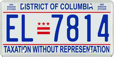 DC license plate EL7814