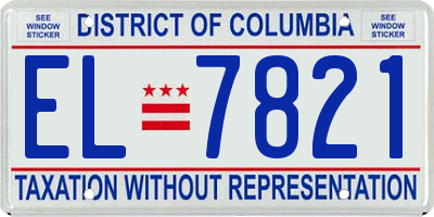 DC license plate EL7821