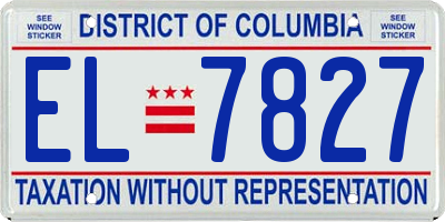 DC license plate EL7827