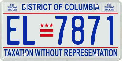 DC license plate EL7871