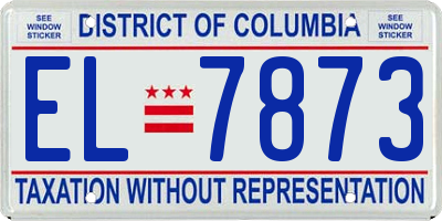 DC license plate EL7873