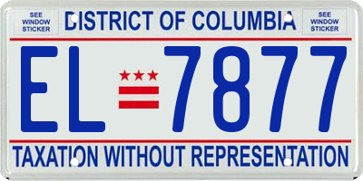 DC license plate EL7877