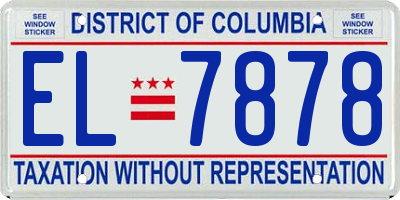 DC license plate EL7878