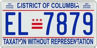 DC license plate EL7879