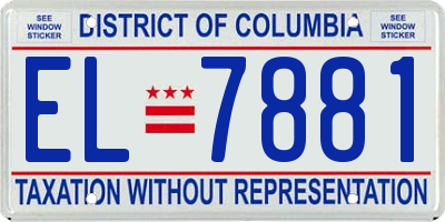 DC license plate EL7881