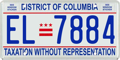 DC license plate EL7884