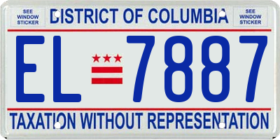 DC license plate EL7887