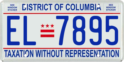 DC license plate EL7895