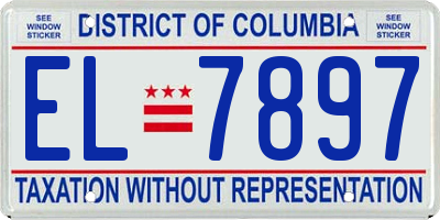 DC license plate EL7897