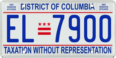 DC license plate EL7900