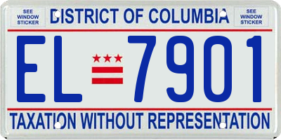 DC license plate EL7901
