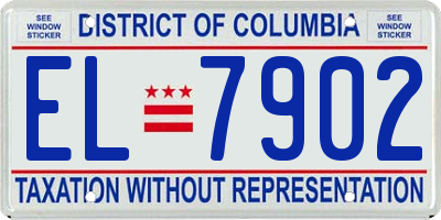 DC license plate EL7902
