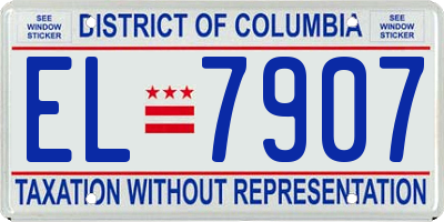 DC license plate EL7907