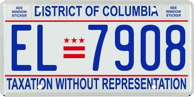 DC license plate EL7908