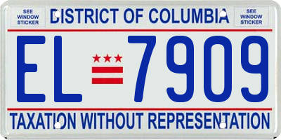 DC license plate EL7909