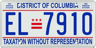 DC license plate EL7910