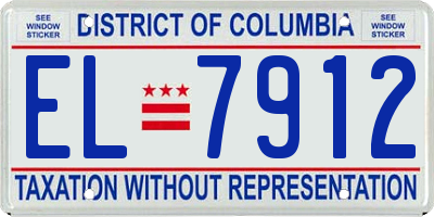 DC license plate EL7912