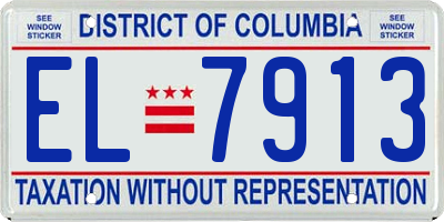 DC license plate EL7913