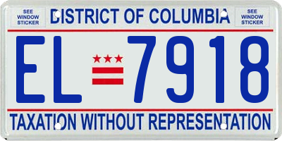 DC license plate EL7918