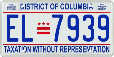 DC license plate EL7939