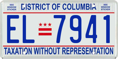 DC license plate EL7941