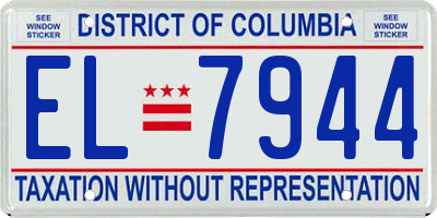 DC license plate EL7944
