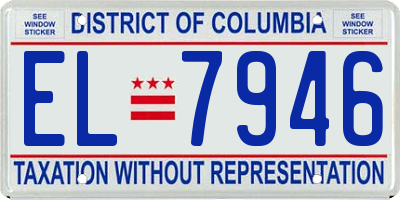 DC license plate EL7946
