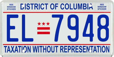 DC license plate EL7948